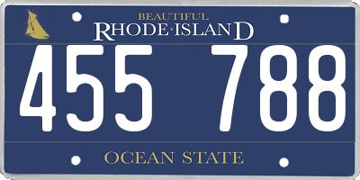RI license plate 455788
