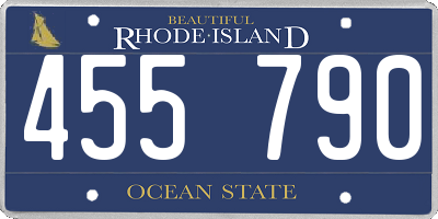 RI license plate 455790