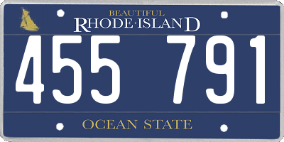 RI license plate 455791