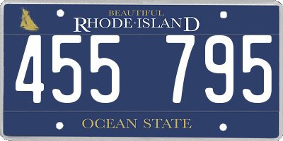 RI license plate 455795