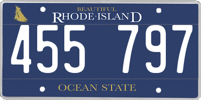 RI license plate 455797