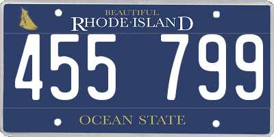 RI license plate 455799