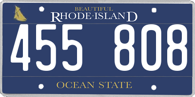 RI license plate 455808
