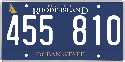 RI license plate 455810