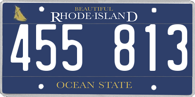 RI license plate 455813