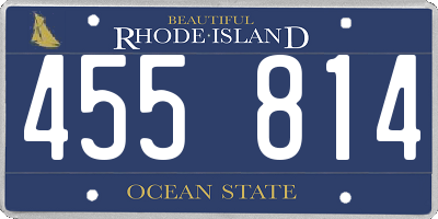 RI license plate 455814