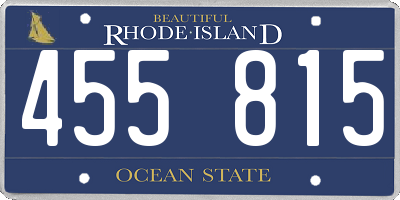 RI license plate 455815