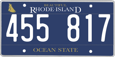 RI license plate 455817