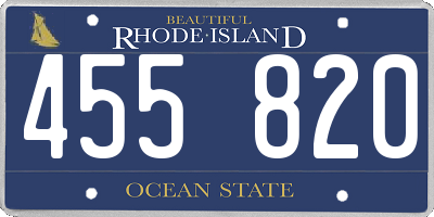 RI license plate 455820