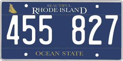 RI license plate 455827