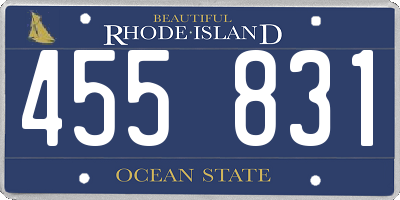 RI license plate 455831