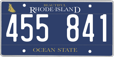 RI license plate 455841