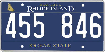 RI license plate 455846