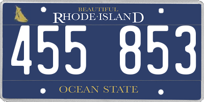 RI license plate 455853