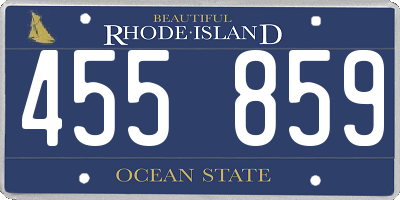 RI license plate 455859