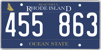 RI license plate 455863