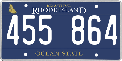 RI license plate 455864