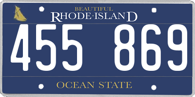 RI license plate 455869