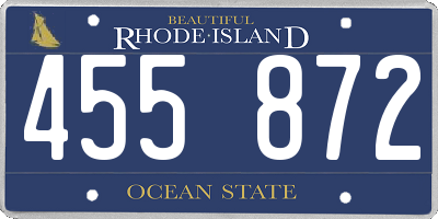 RI license plate 455872