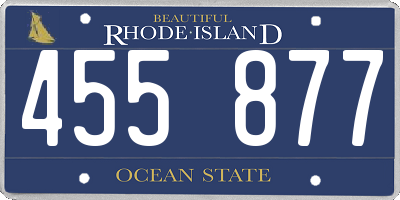 RI license plate 455877