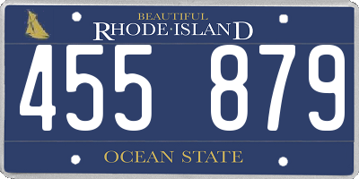 RI license plate 455879