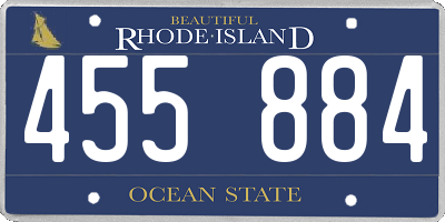 RI license plate 455884