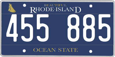 RI license plate 455885