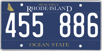RI license plate 455886