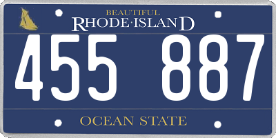 RI license plate 455887