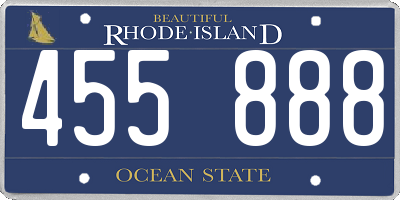 RI license plate 455888