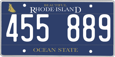 RI license plate 455889