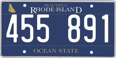 RI license plate 455891
