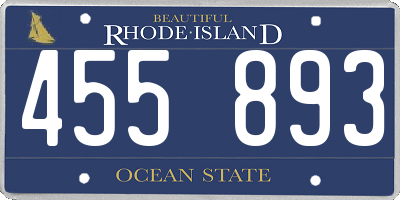 RI license plate 455893