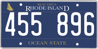 RI license plate 455896