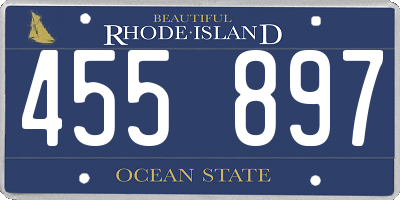 RI license plate 455897
