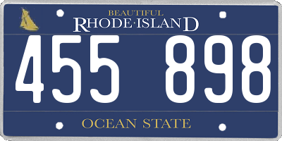RI license plate 455898