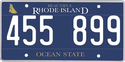 RI license plate 455899