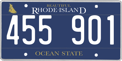 RI license plate 455901
