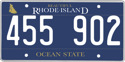 RI license plate 455902