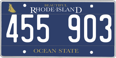 RI license plate 455903