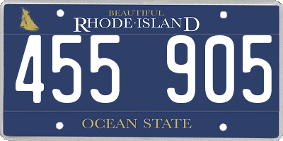 RI license plate 455905