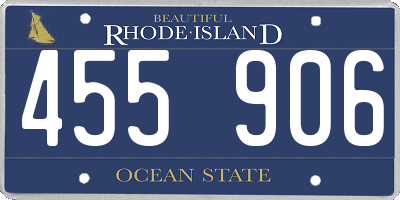 RI license plate 455906