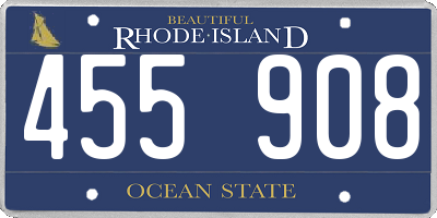 RI license plate 455908