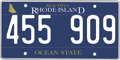 RI license plate 455909
