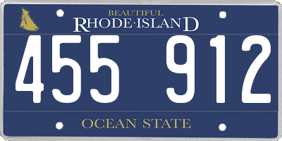 RI license plate 455912