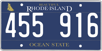 RI license plate 455916