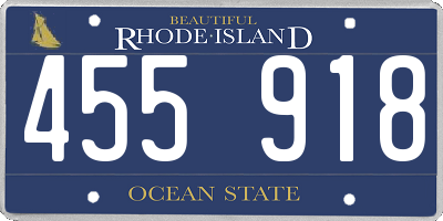 RI license plate 455918