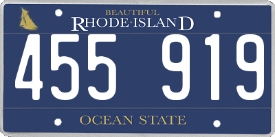 RI license plate 455919