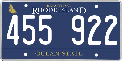RI license plate 455922