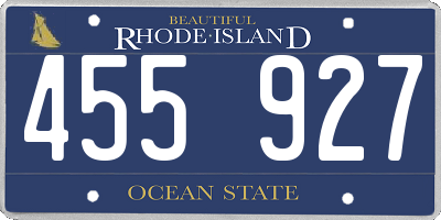 RI license plate 455927